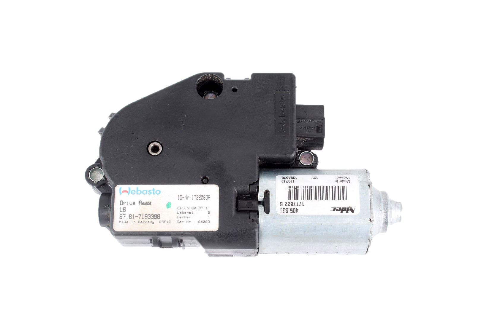 67617193398 - ДВИГУН ЛЮКА ПРИВІД ДАХУ BMW 7193398