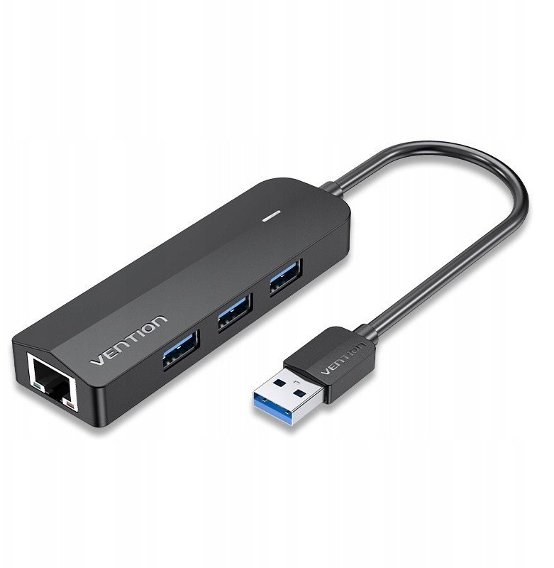 Hub 5w1 Vention Usb 3.0 z adapterem Gigabit Ethernet