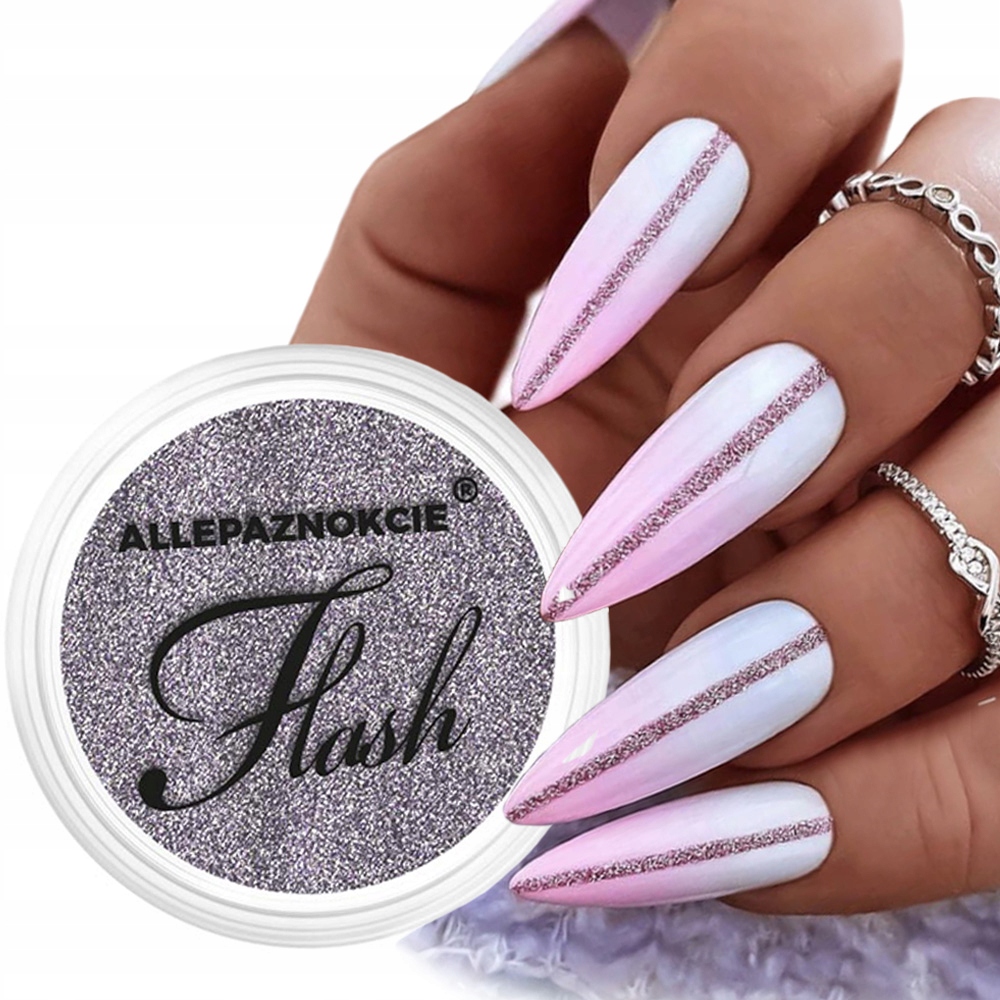 PYŁEK DO PAZNOKCI FLASH EFFECT DROBINKI OZDOBA BROKAT KOLORY