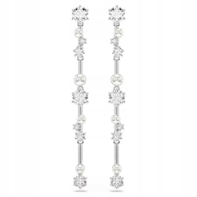 Náušnice Swarovski dlouhé Constella ocel rhodiované krystaly tyčinka