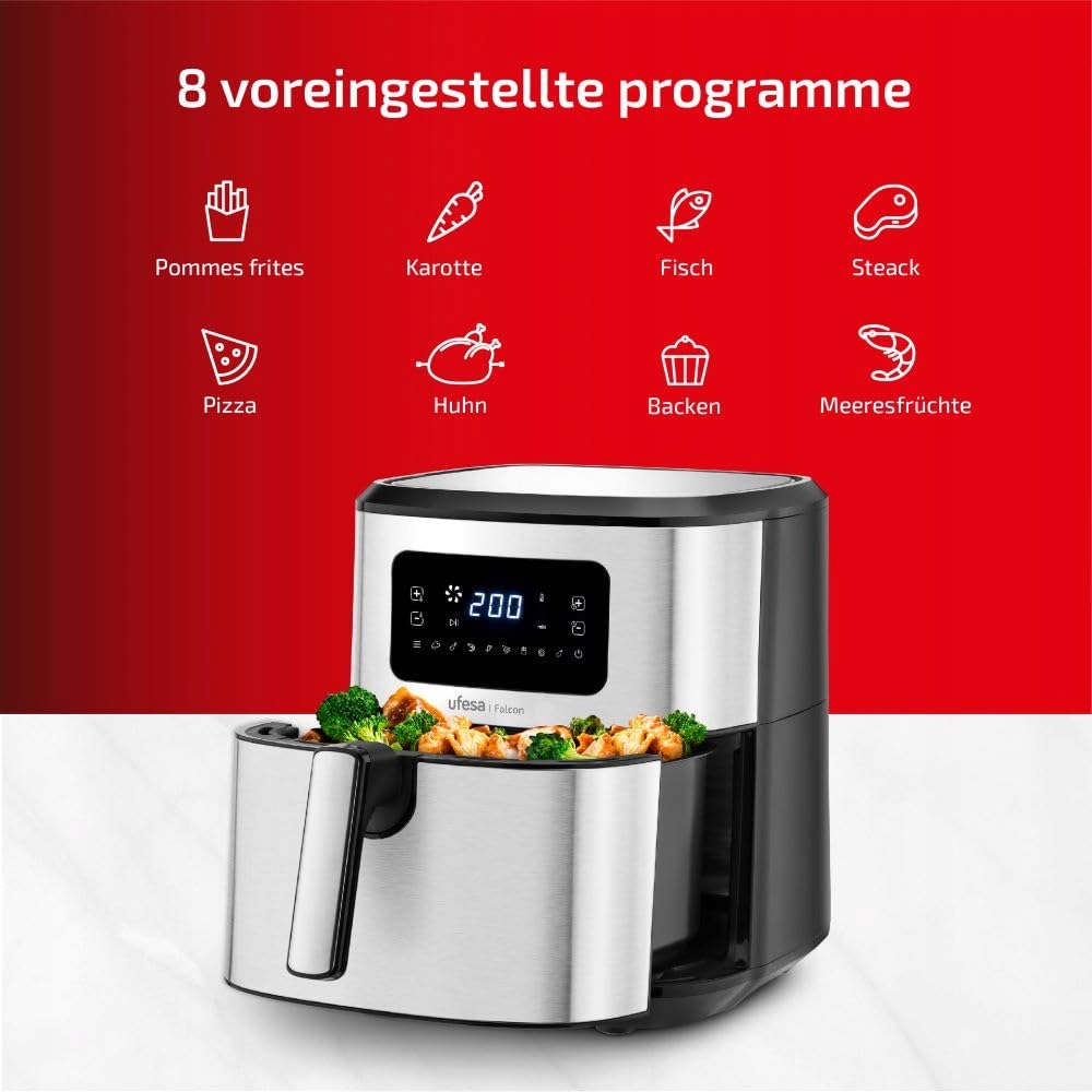 UFESA Falcon Frytkownica Beztłuszczowa 6,5L Stal Nierdzewna 1700W — miniatura 3