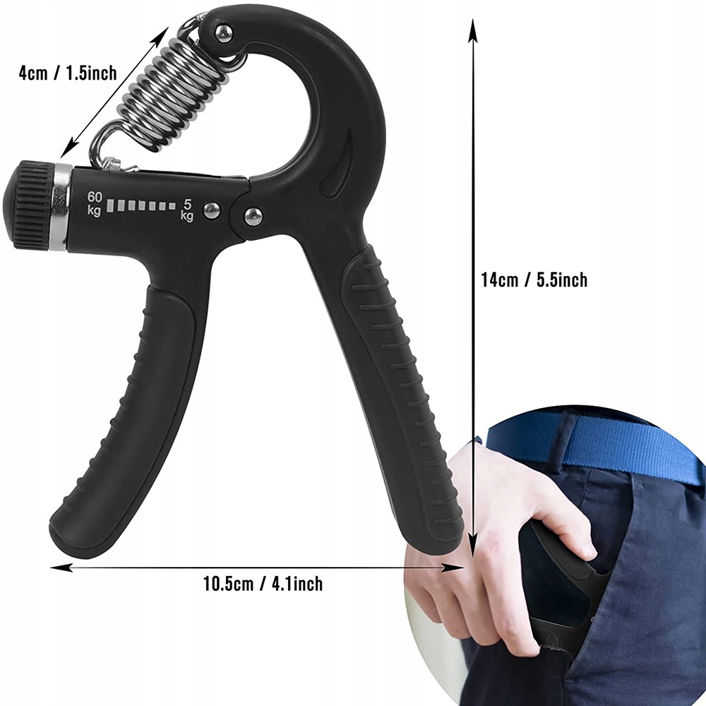2x ŚCISKACZ DO ĆWICZEŃ RĄK DŁONI REHABILITACJI REGULOWANY REGULACJA 5-60kg Model DO REHABILITACJI RĘKI ŚCISK 08705