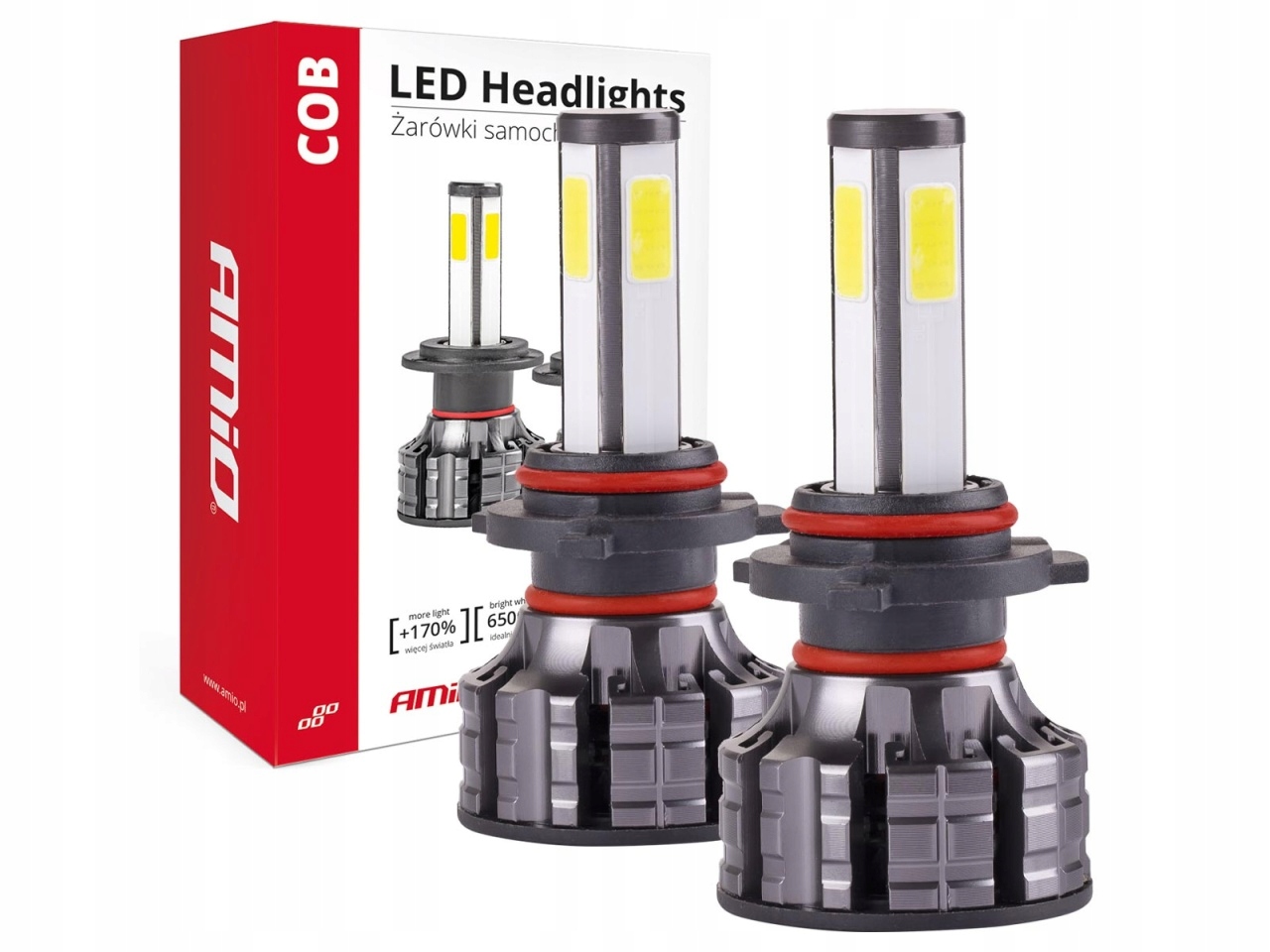Gratisy# Żarówki samochodowe HB4 Led Cob 4Side AMiO