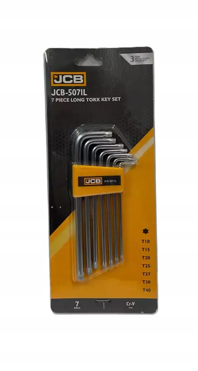 Zestaw imbusów kluczy Torx długich 7el. (T10-T40) Imbusy