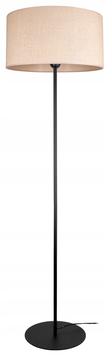 Moderní podlahová lampa E27 60 W béžová, černá