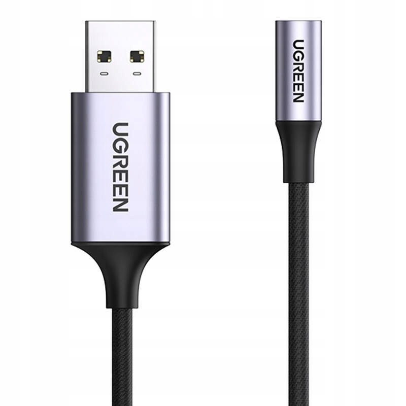 Adapter audio Ugreen CM477, Usb do Mini Jack 3.5mm Aux (szary)