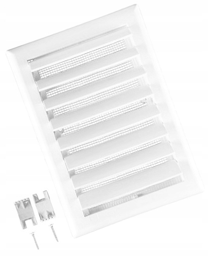 

Kratka Wentylacyjna Z Żaluzją Uchylną Biała 14x21