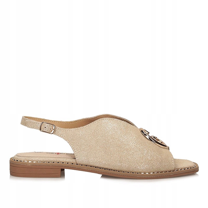 Pohodlné dámské ploché sandály S.Barski KV51-044 Gold
