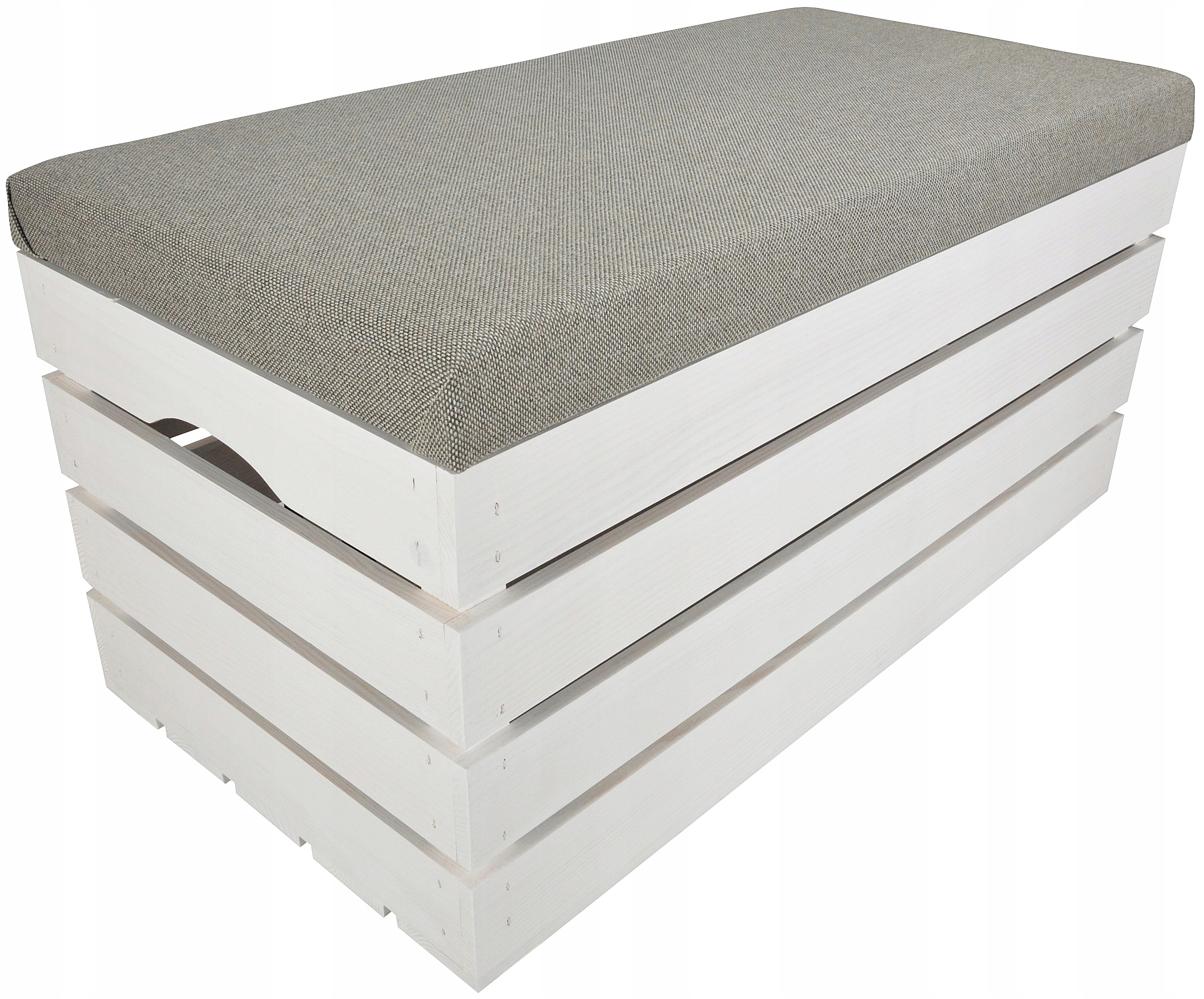 Úložný Kufr, Bílá Skříňka S Dřevěným Potahem