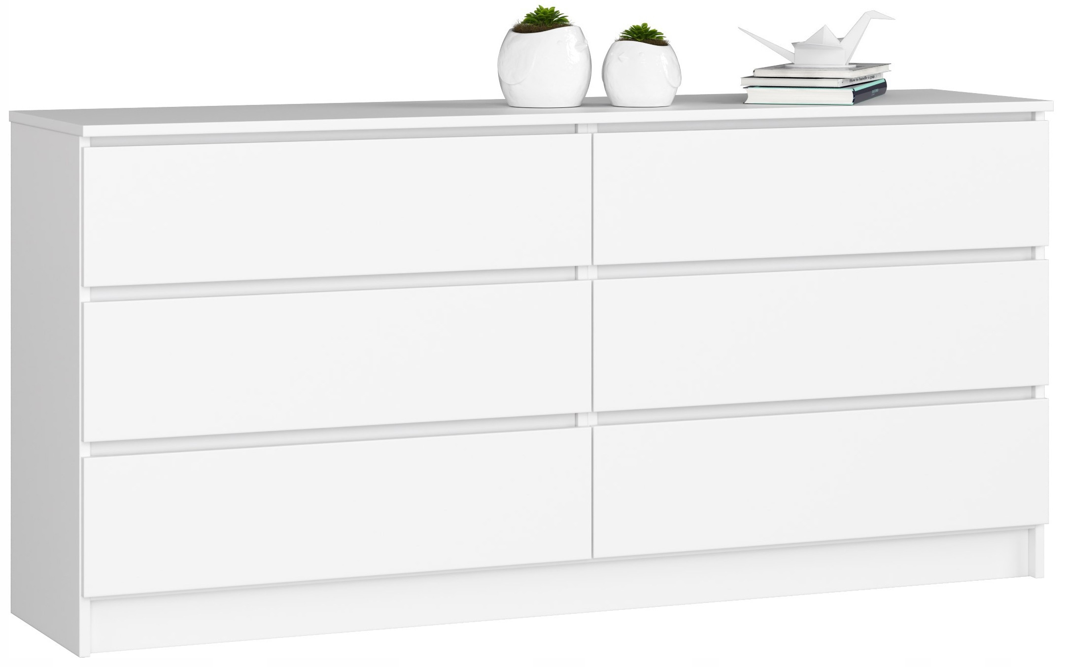 Komoda K160 6SZ Clp Pk Biela Akd