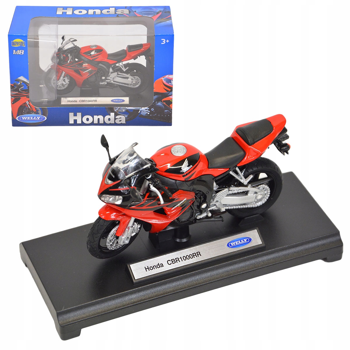 Model Welly 1:18 Motor Honda Cbr 1000-RR