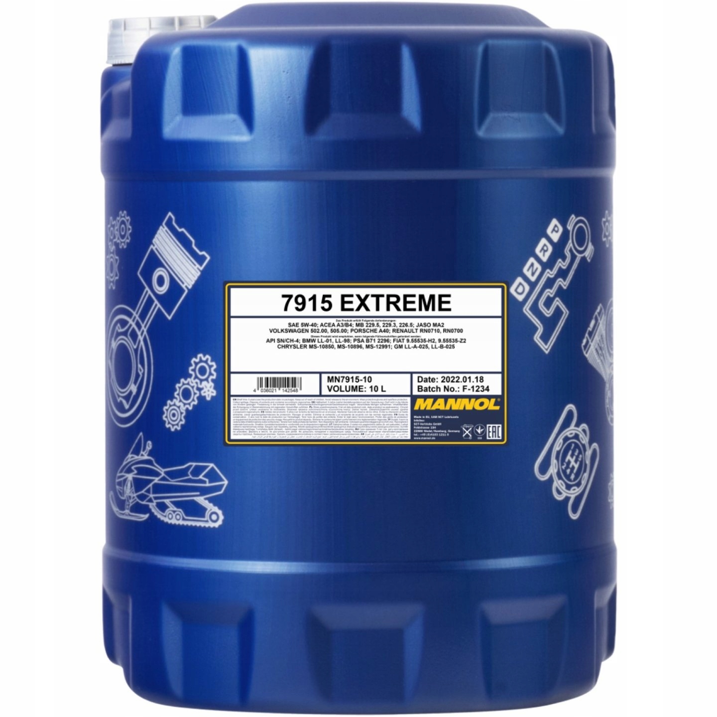 

Olej Silnikowy 7915 Mannol Extreme 5w40 10L