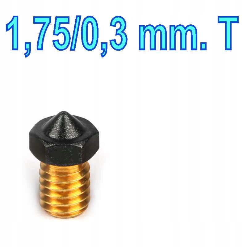 

dysza drukarki 3D 0,3mm/6mm, Teflonowana 1,75mm
