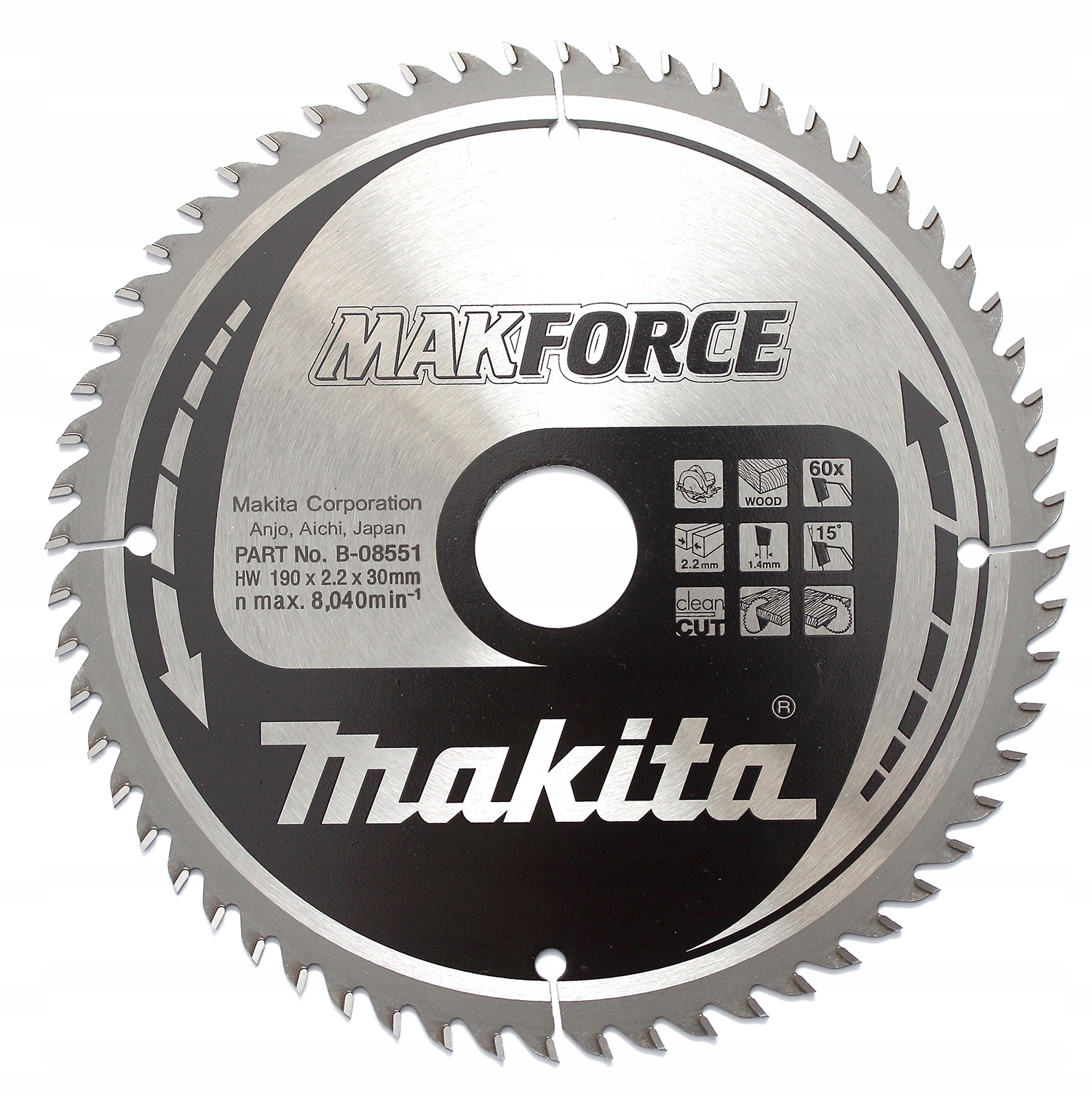 

Makita piła tarczowa do drewna 190x30mm 60 zębów