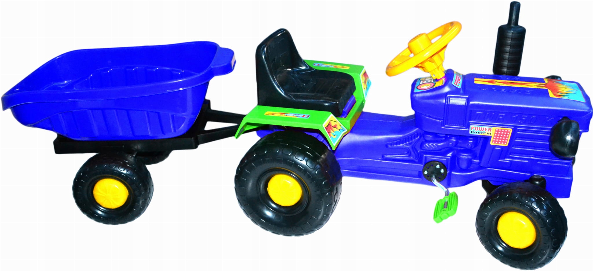 Jeździk Traktor z przyczepą Bj Plastik Niebieski