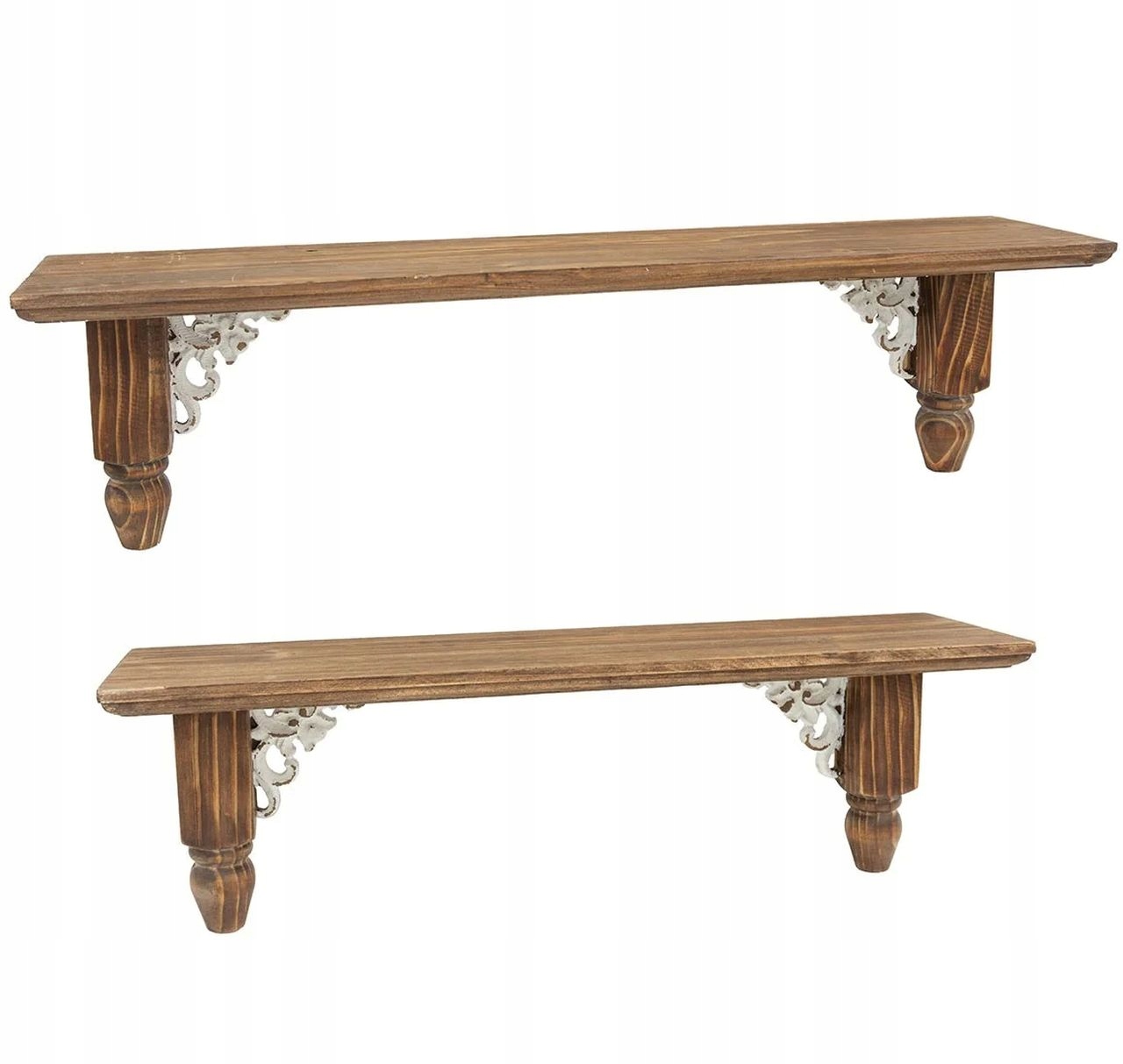 Provensálske Drevené Police 2 Ks Blanc Antique White Antic Line