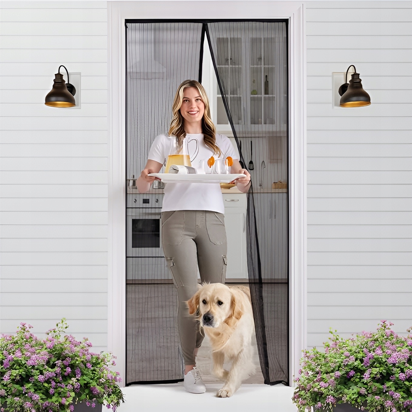 MOSKITIERA MAGNETYCZNA DO DRZWI SIATKA NA DRZWI MAGNES 80/90/100 x210/220 Marka inna