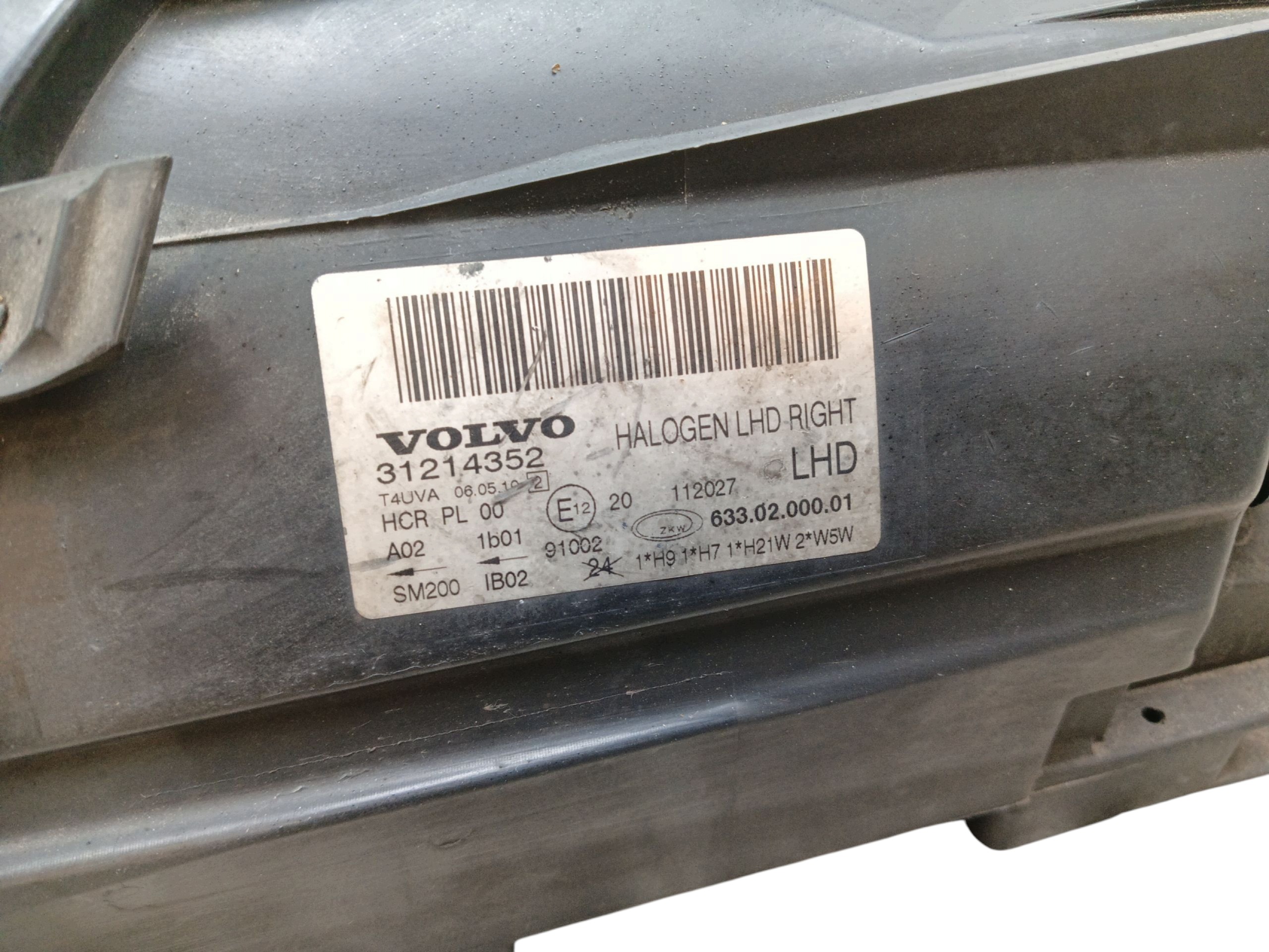 light REFLEKTOR right front VOLVO S80 II V70 III 2007-2011 31214352 EUROPA