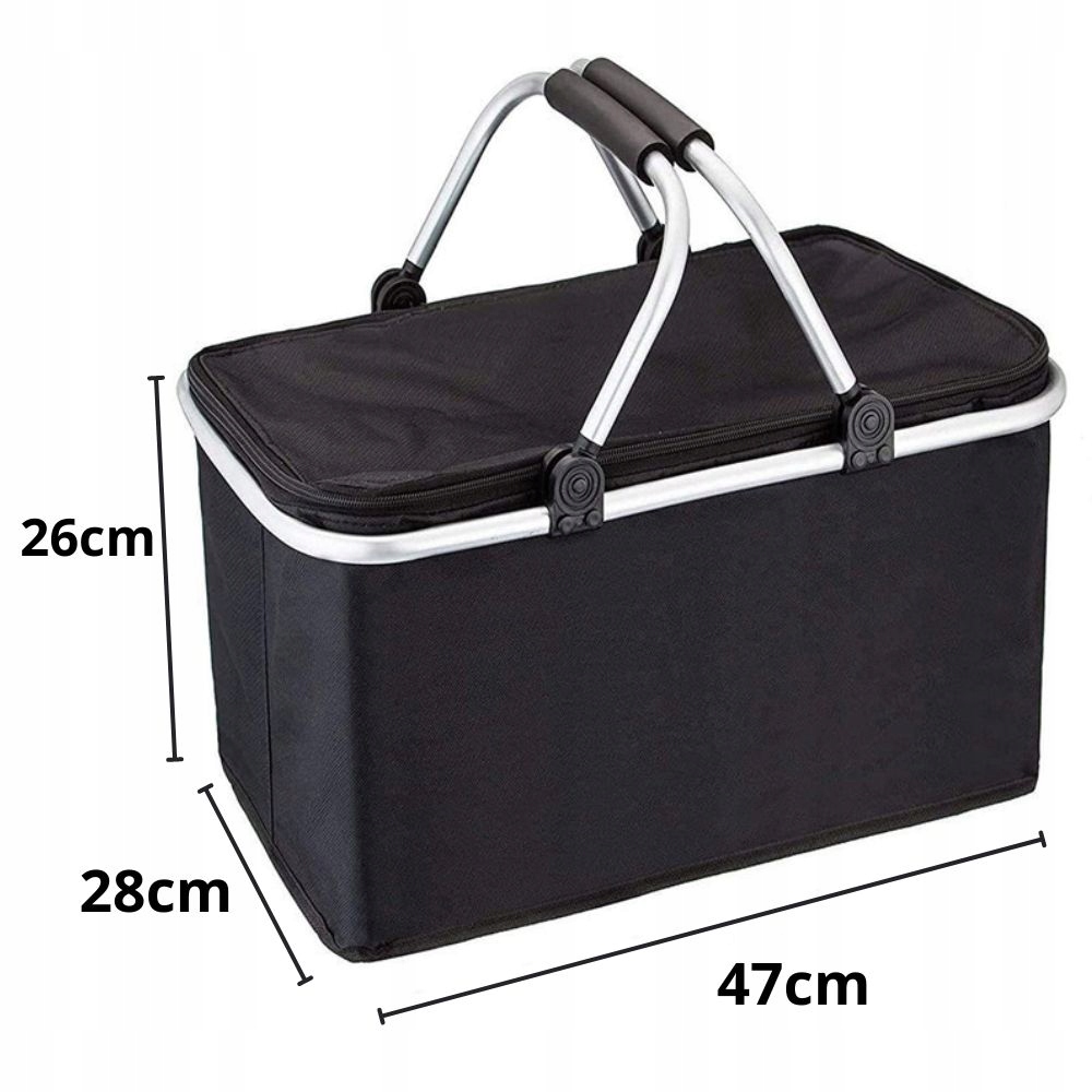 KOSZ PIKNIKOWY KOSZYK TERMICZNY SKŁADANY NA ZAKUPY LODÓWKA TURYSTYCZNA TERM Model 1