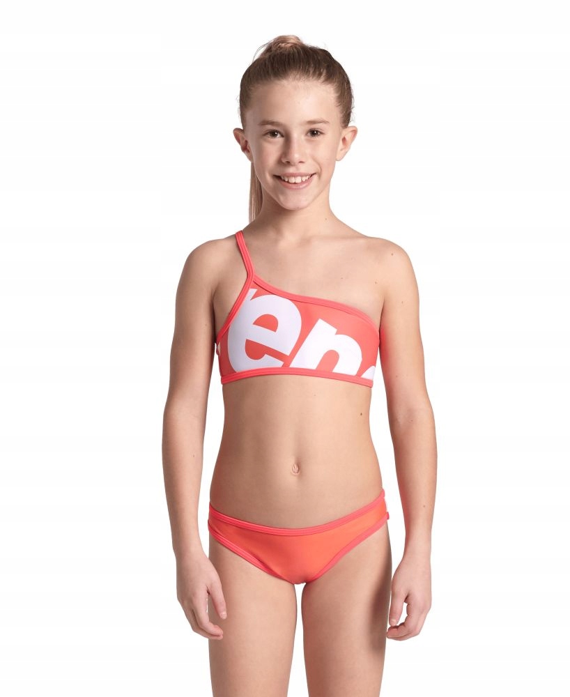 Strój kąpielowy dziewczęcy dwuczęściowy sportowy na basen Arena Logo 140