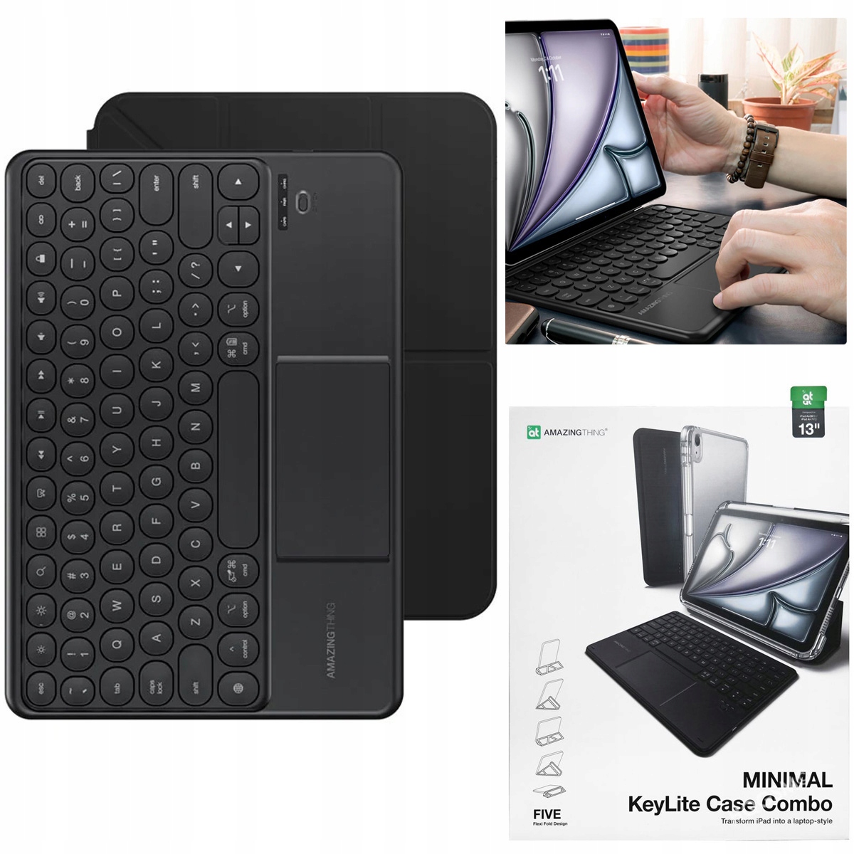 Pouzdro Klávesnice Touchpad Bluetooth pro iPad Air 13 M4 2026 M3 2025