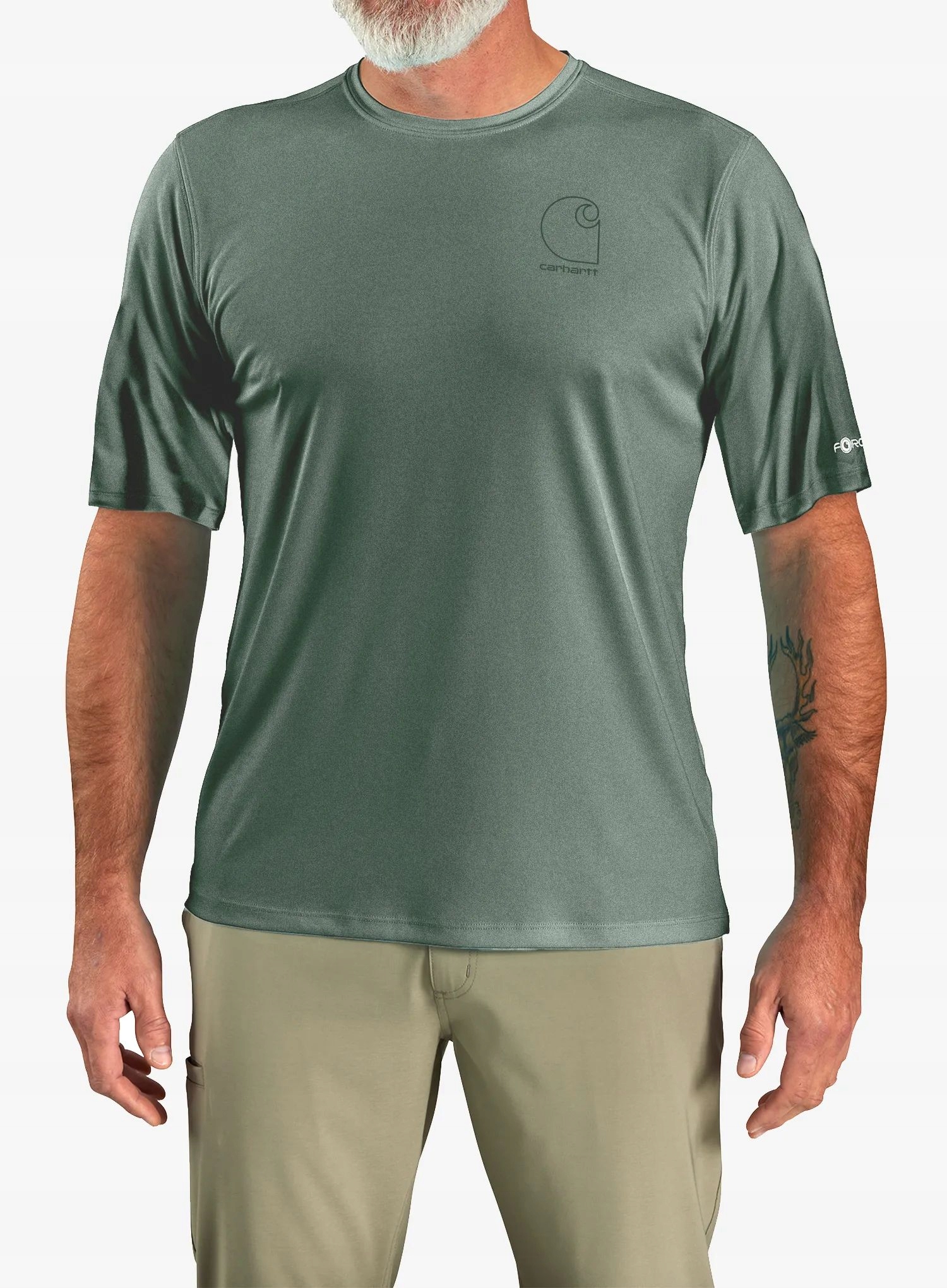 Tričko rychleschnoucí Carhartt Force Sun Defender Relaxed Logo zelená XL