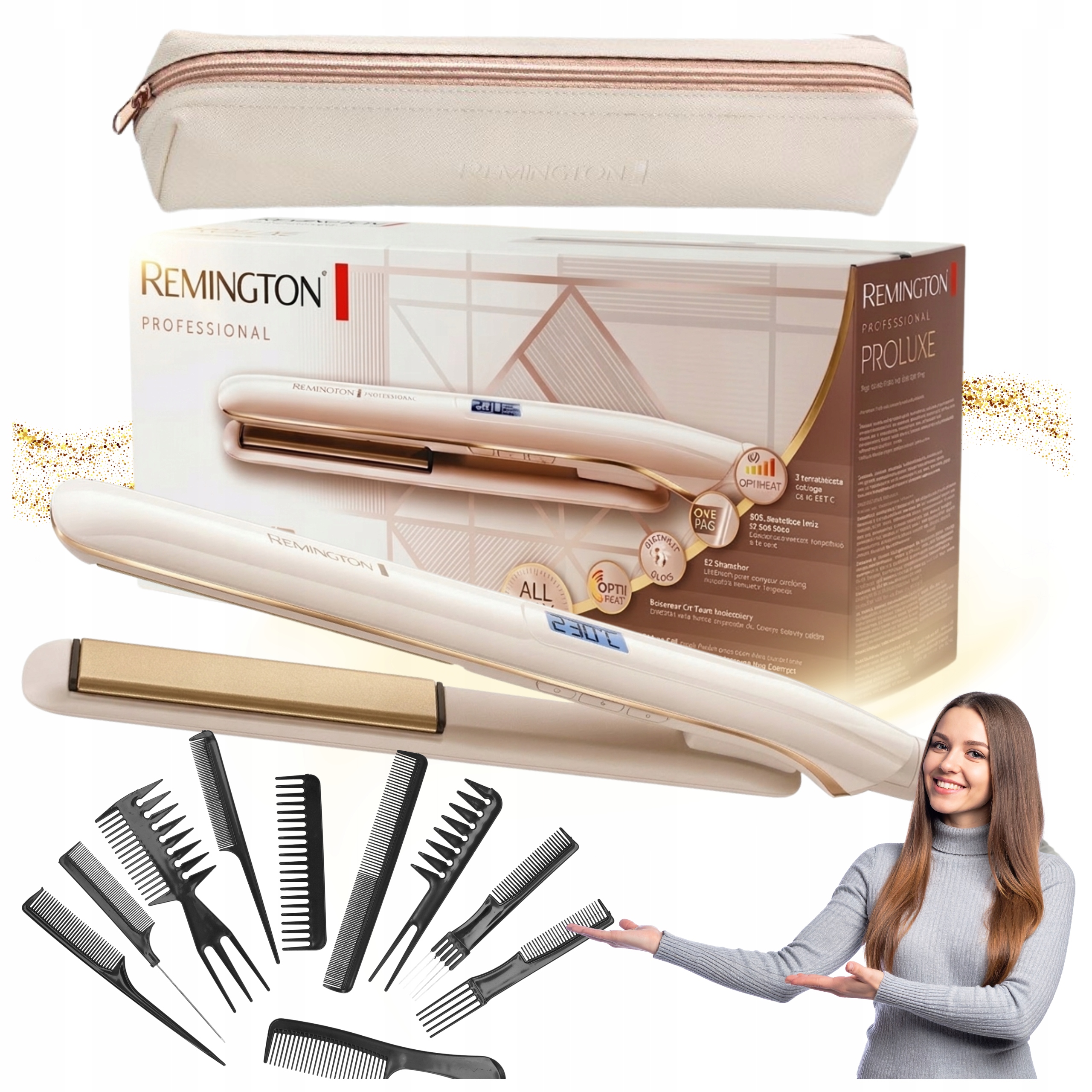 Prostownica Do Włosów Remington Ceramiczna Szybkie Nagrzewanie Mocna