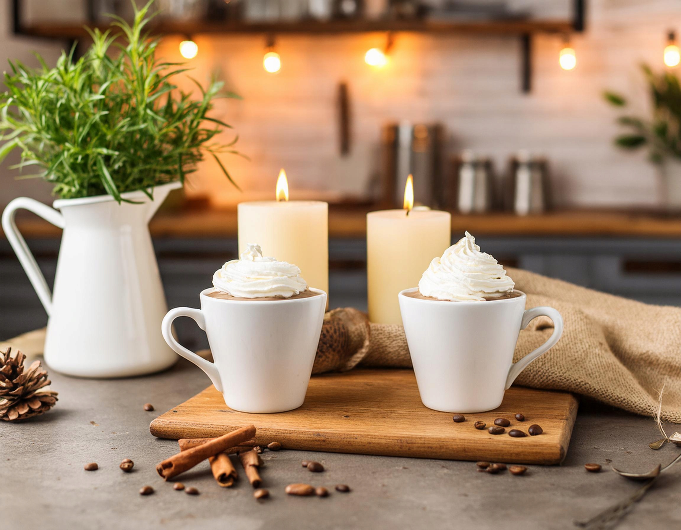 6 x BIAŁE FILIŻANKI ZE SPODKAMI 230 ml, DO KAWY Linia Maja