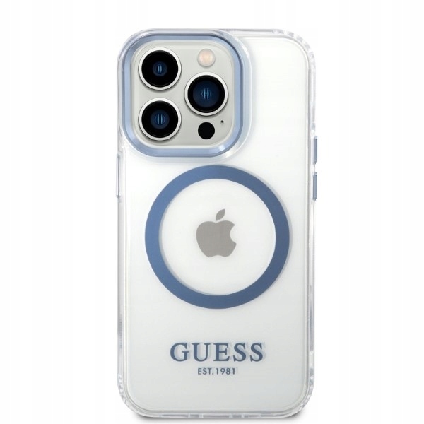 Pouzdro Guess pro iPhone 14 Pro Max, obal MagSafe clear case, zadní kryt