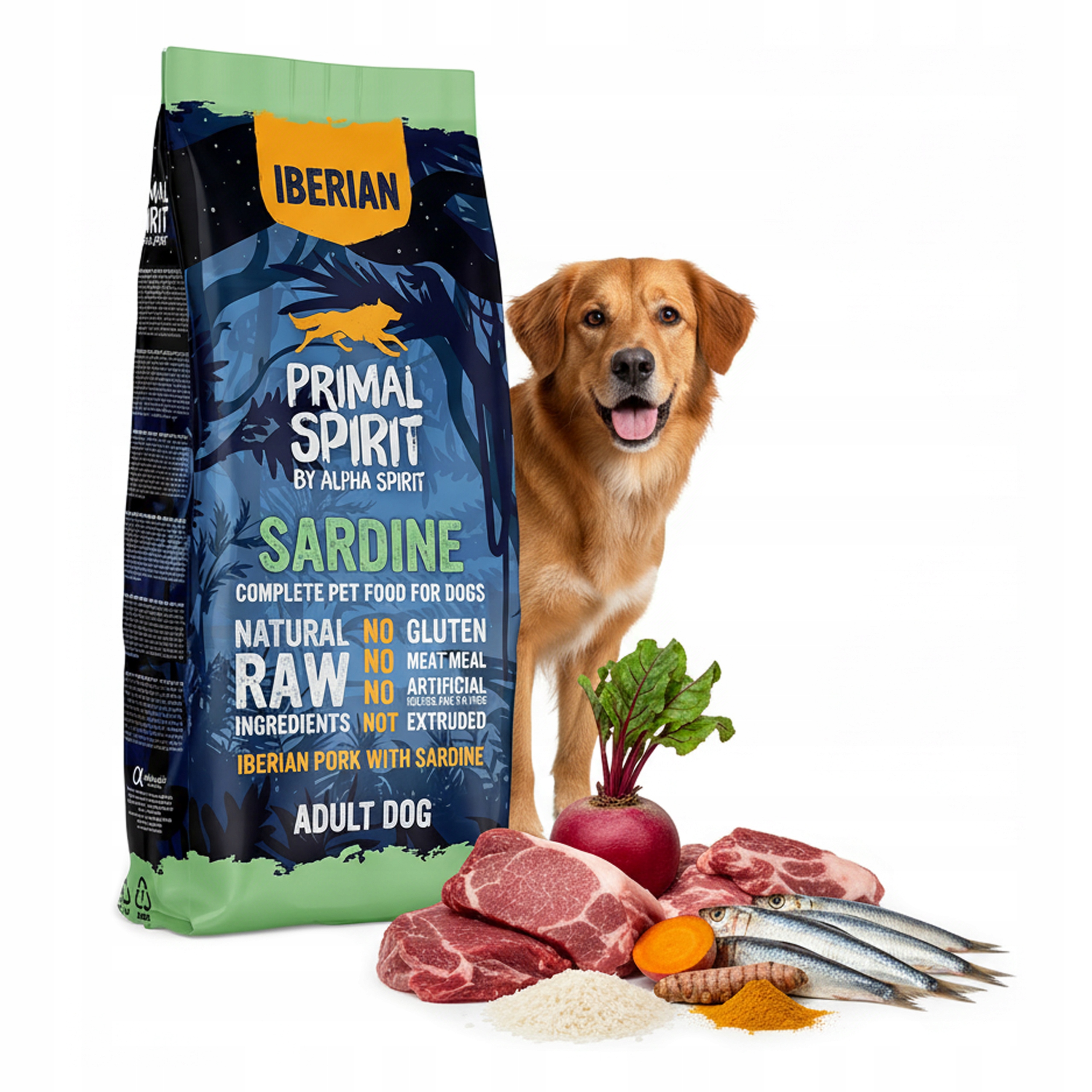 Primal Spirit Iberian Sardine 12kg karma dla dorosłych psów