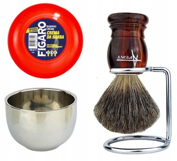Štětec na holení s jezevčím kelímkem Mýdlo na holení Sada na holení