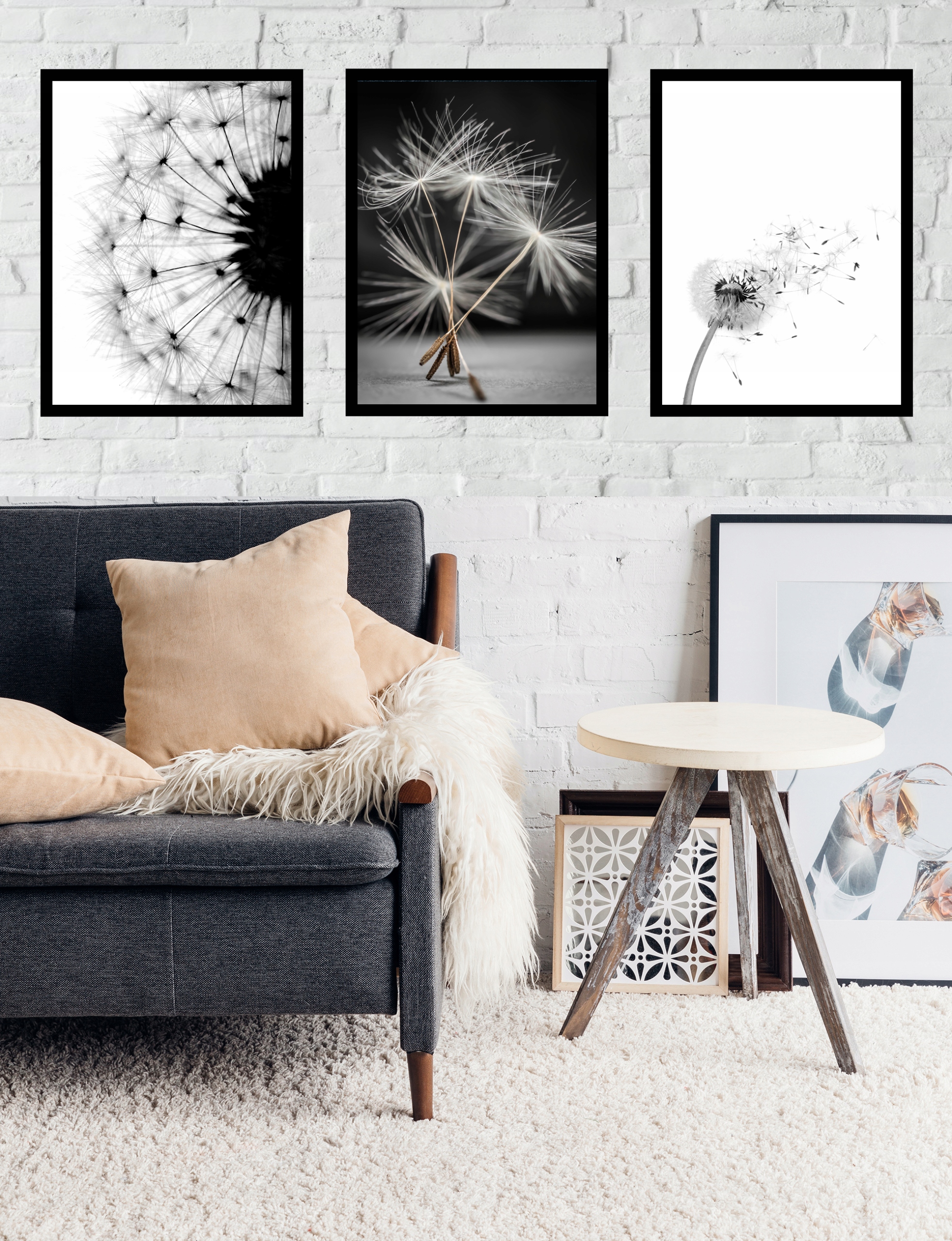 ZESTAW 50x40 RAMKA PLAKAT OBRAZ DMUCHAWCE MLECZ Szerokość produktu 40 cm