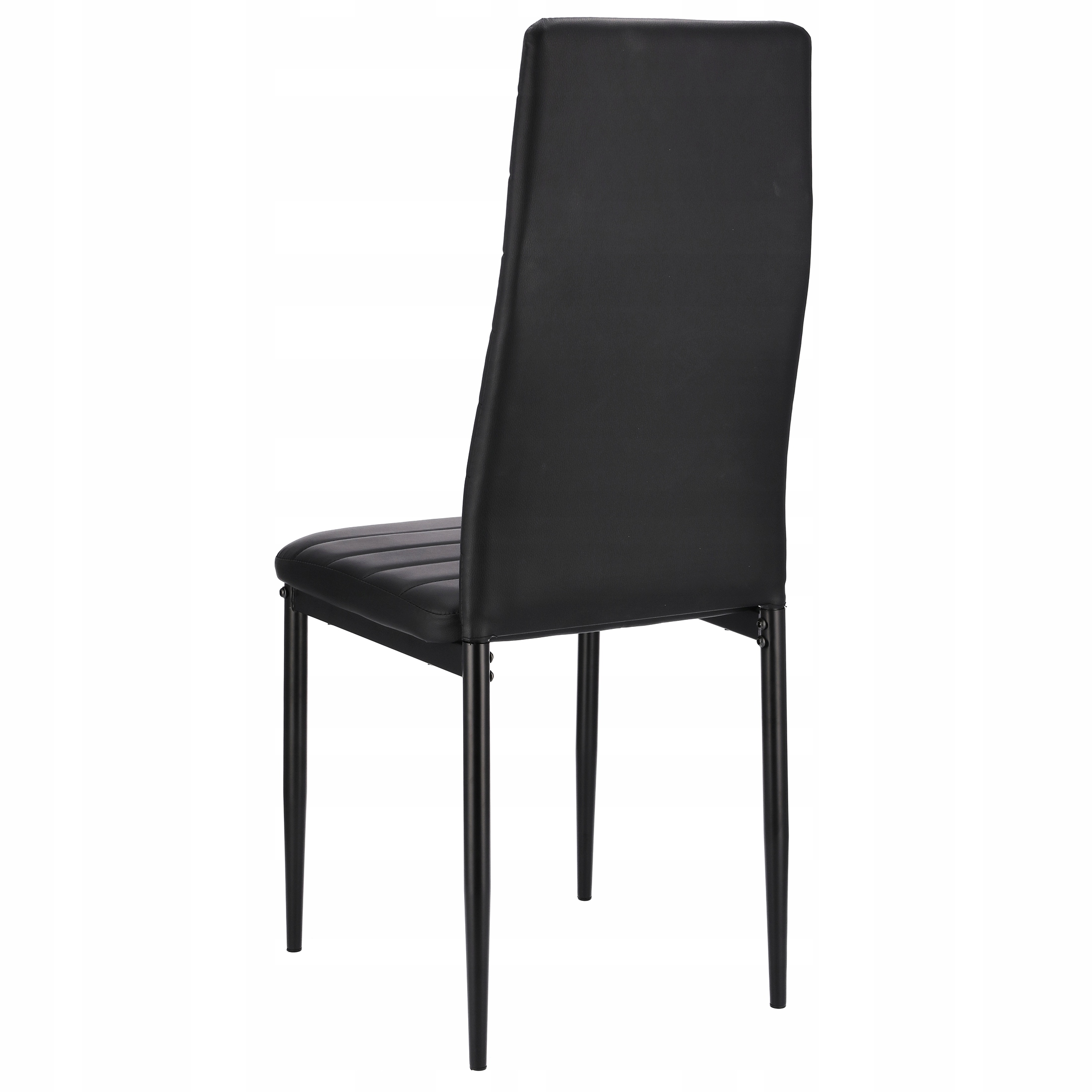 6 x KRZESŁO do kuchni jadalni salonu NOWOCZESNE tapicerowane czarne JUMI Głębokość mebla 50 cm