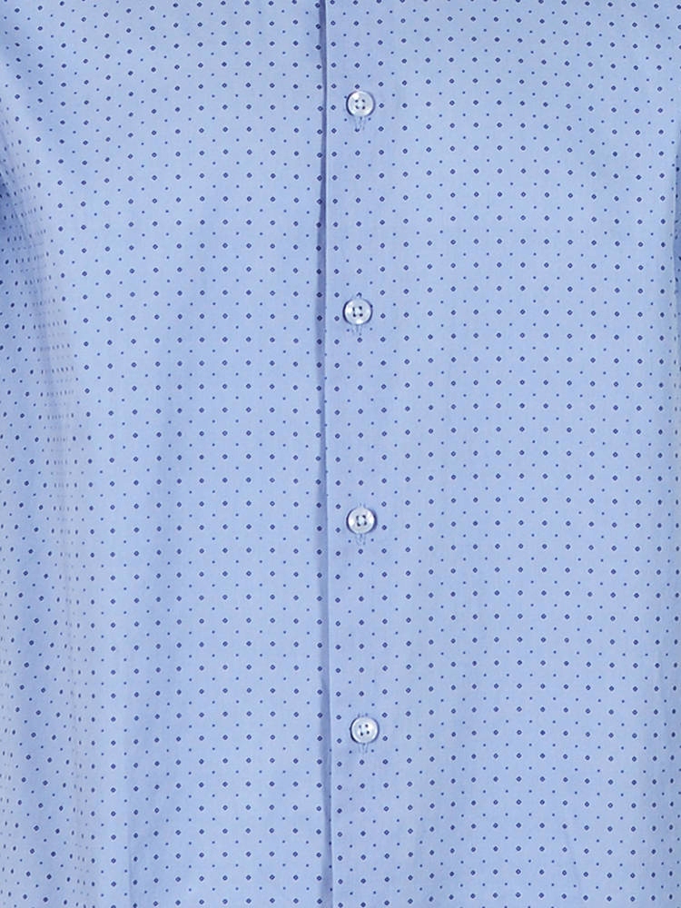 46/47 KOSZULA WZORY BŁĘKITNA KRÓTKI RĘKAW Rozmiar kołnierzyka 46