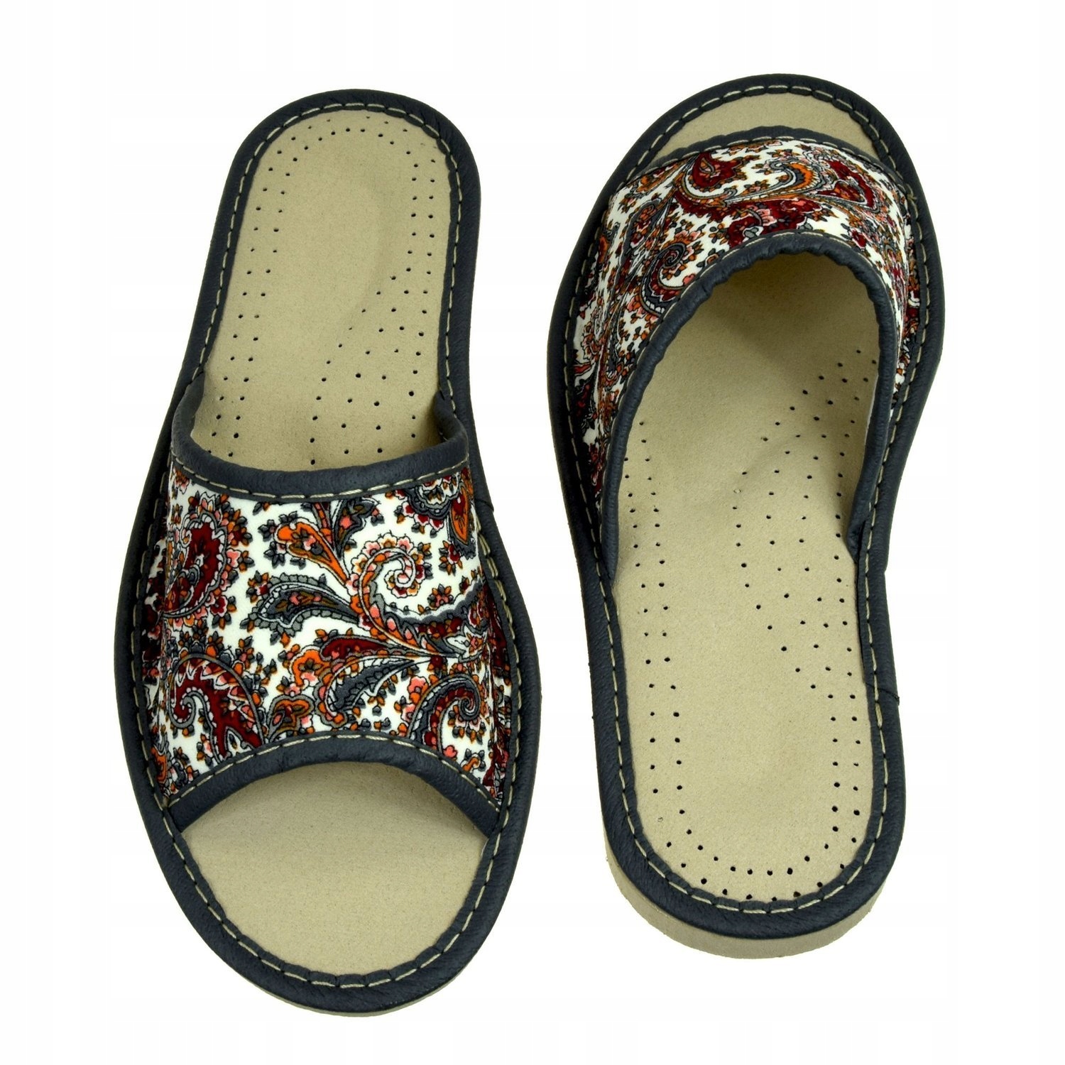 

Góralskie pantofle damskie Klapki Kapcie Folk