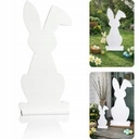 Velikonoční Ozdoba Zajíček XXXL 82 CM Velký Mdf Králík Bílý Lakovaný