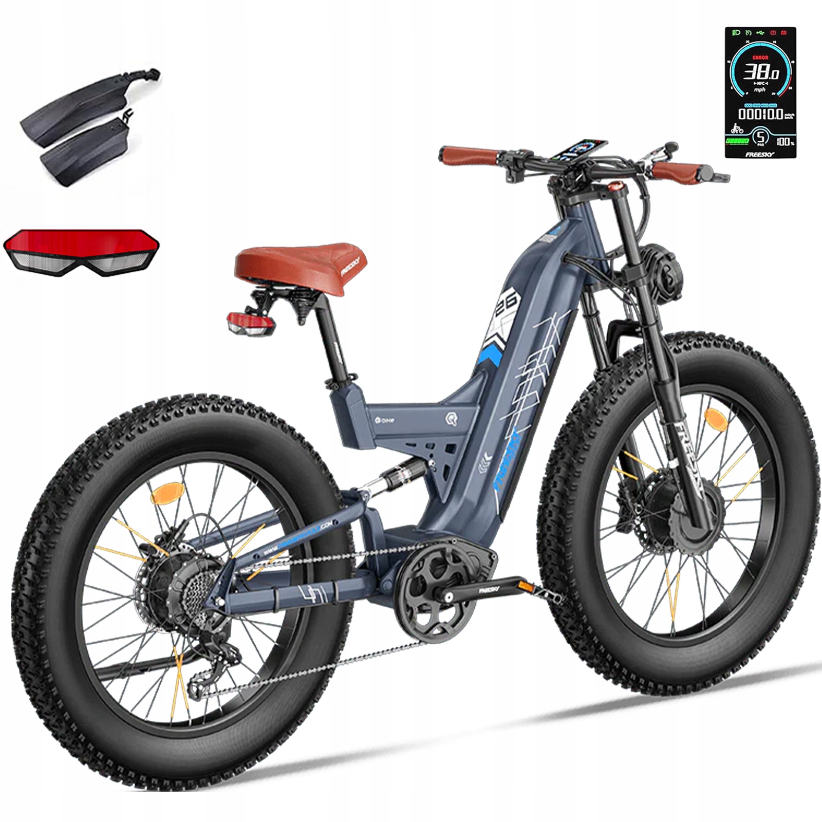 Samsung 48V 30Ah 26" Elektrické Vozidlo Freesky M530 4000W 61 km/h 152 km+ Nfc