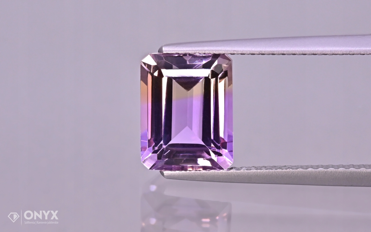 Ametrin fazetovaný oktagon 10x8 mm