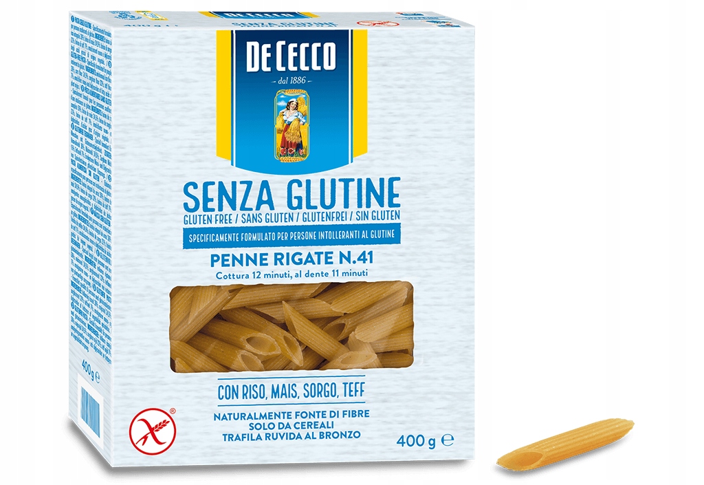 Levně 4X Penne Rigate Senza Glutine 400gr opk De Decco