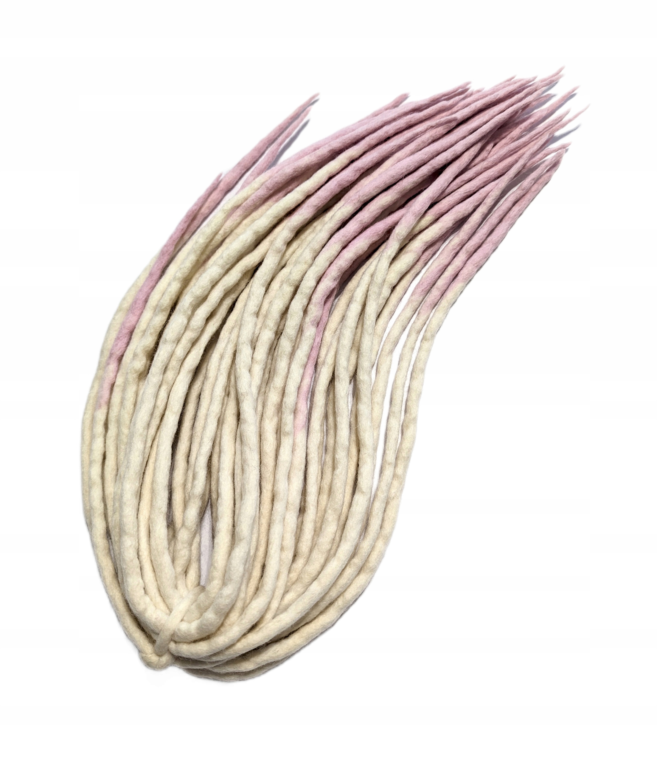 Vlněné pastelky Dredy, blond růžová, Růžové Pastelky, 10 kusů