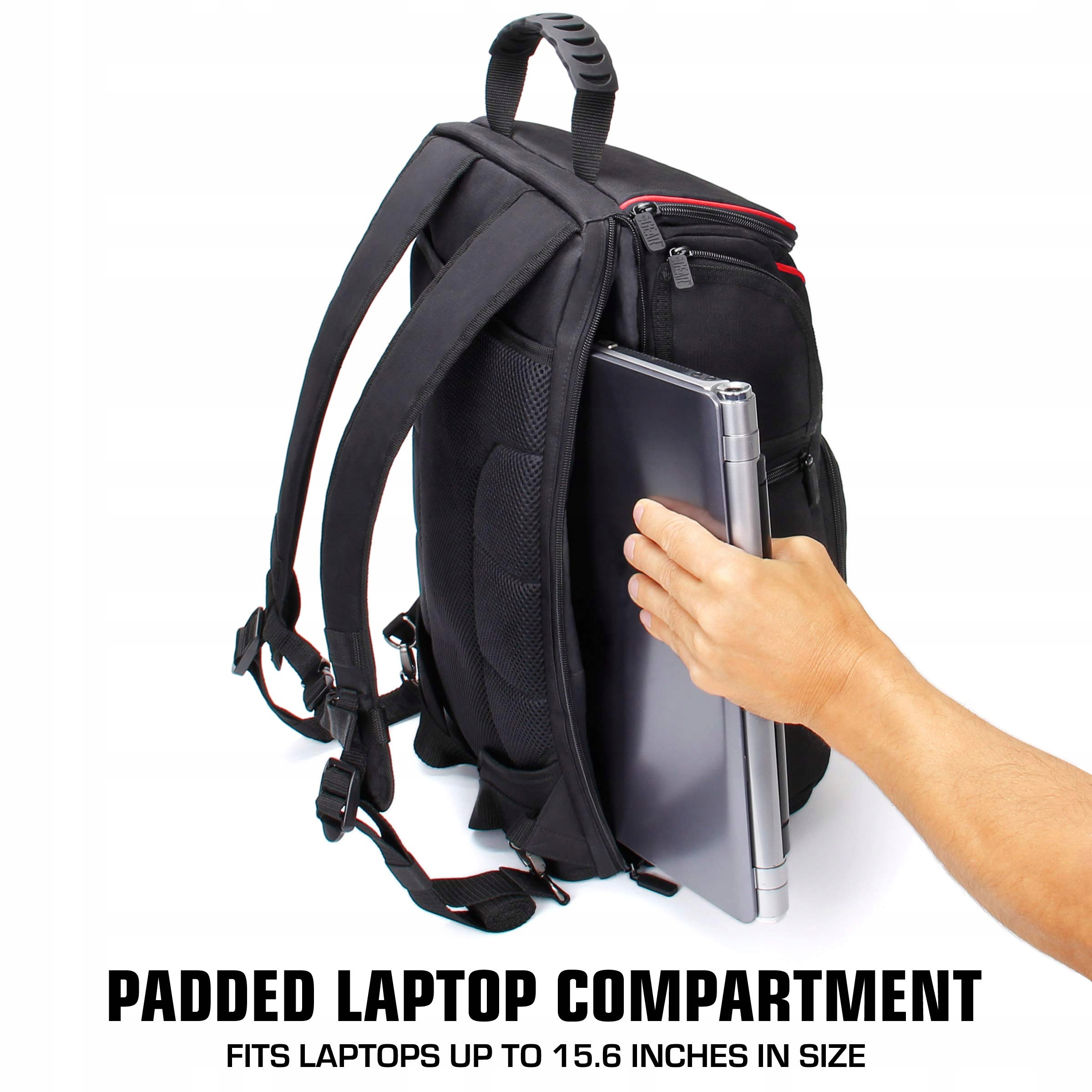 USA GEAR Plecak Na Aparat DSLR Wodoodporny Czerwony — miniatura 4