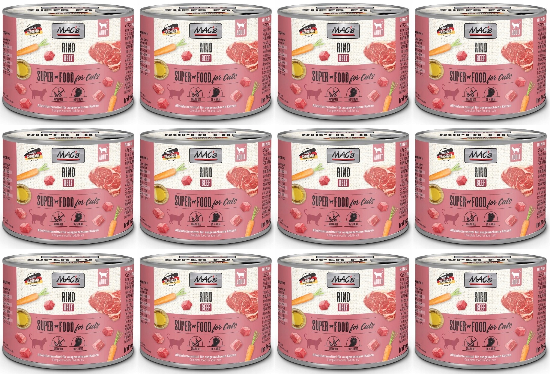 Levně MAC's Cat Hovězí maso 12 x 200 g