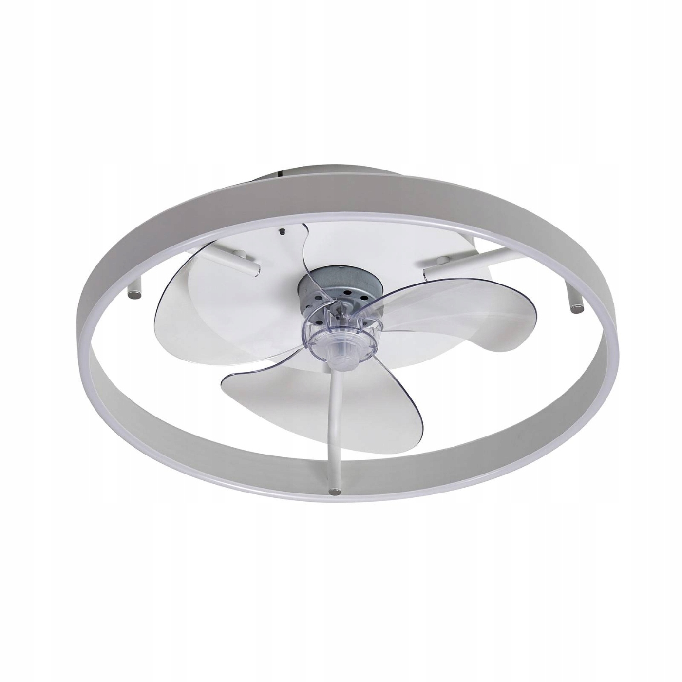 Wentylator sufitowy Led Lindby Momitu, biały, aluminium, Ø 50 cm