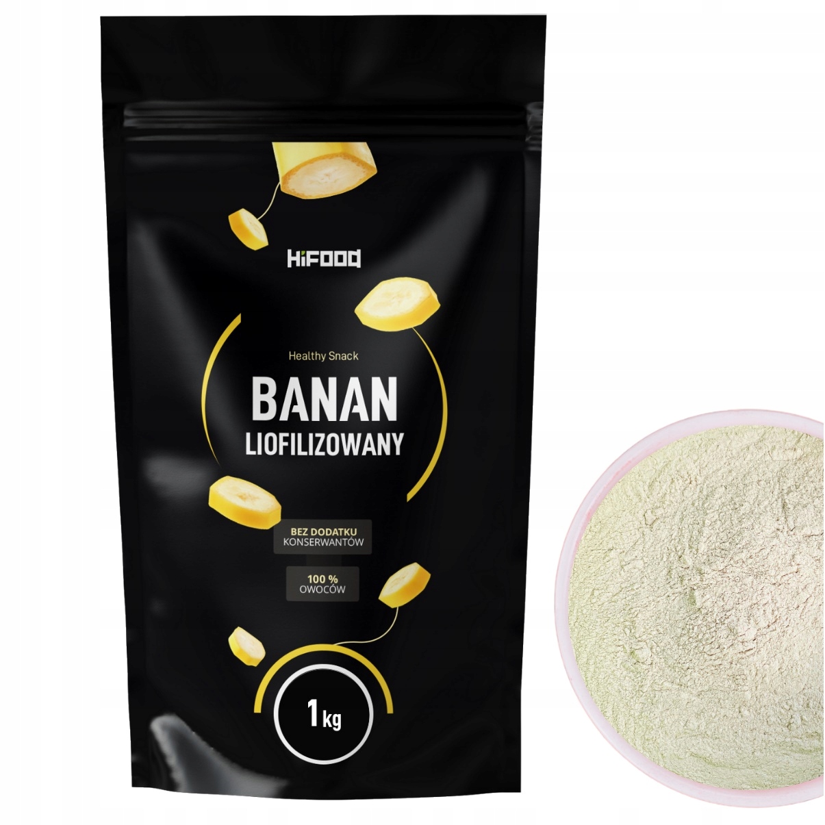 Banan Liofilizowany 1kg Banany 100% Proszek HiFOOD