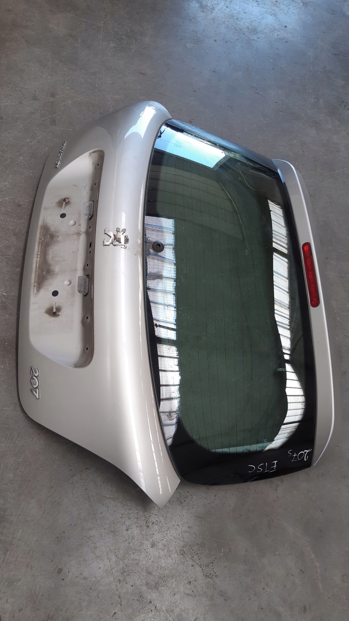 trunk door boot ETSC Peugeot 207