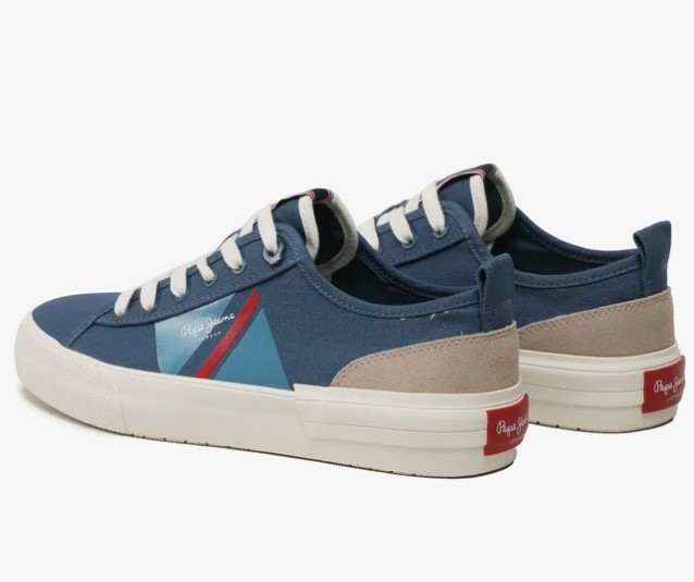 Pepe Jeans Allen Falg Tenisky Modré Nízké Šněrovací 41 Awf