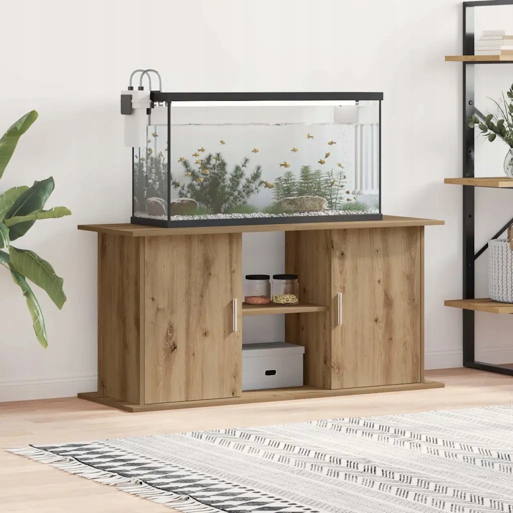 vidaXL Stojan na akvárium Artisan Dub 121 x 41 x 58 cm Konstrukce dřeva