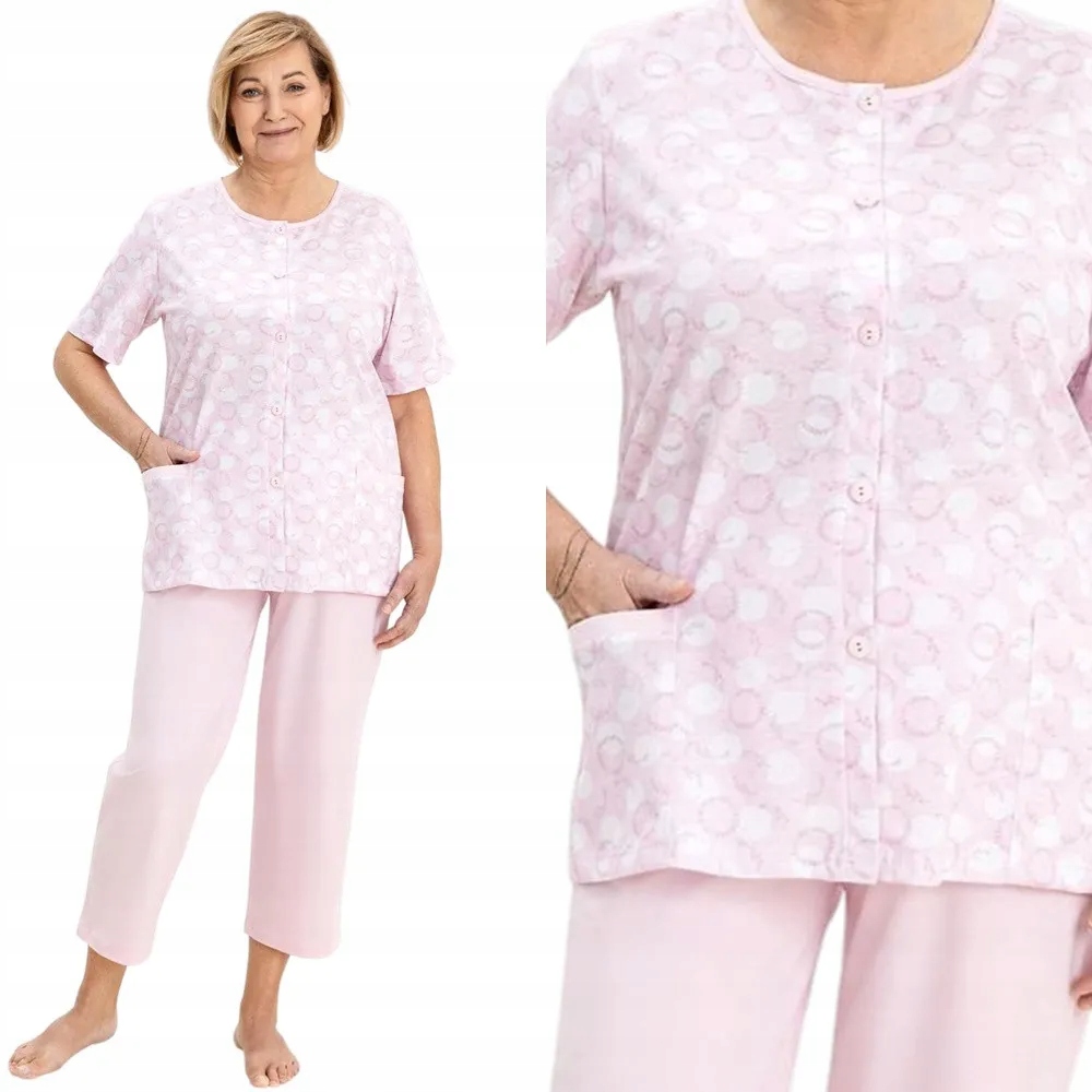 Dámské bavlněné pyžamo Regina 738 XXL 44 Růžová