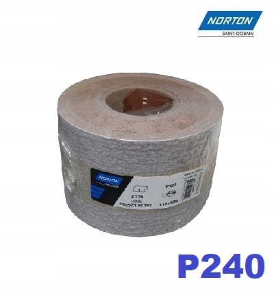

Papier ścierny Norton A275 rolka 115mmx50m P240