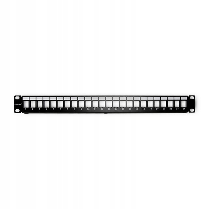 

Qoltec Patch panel Rack 24 porty Utp blank Czarny